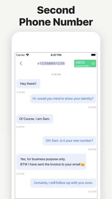 حافظ على خصوصية رقمك الشخصي باستخدام تطبيق رقم الهاتف الثاني - لقطة شاشة 1
