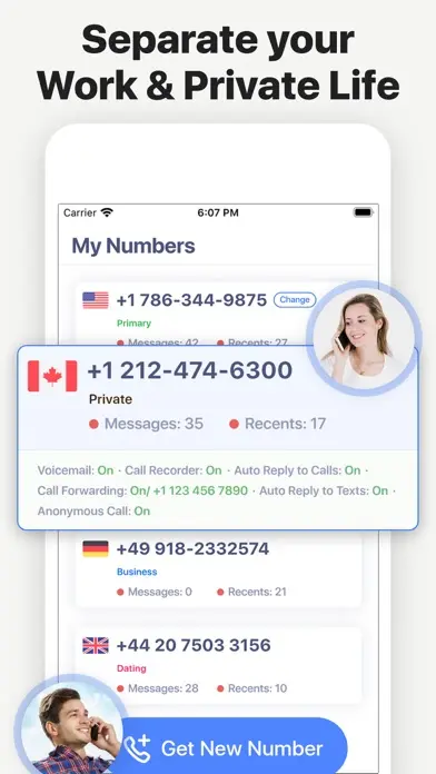حافظ على خصوصية رقمك الشخصي باستخدام تطبيق رقم الهاتف الثاني - لقطة شاشة 4