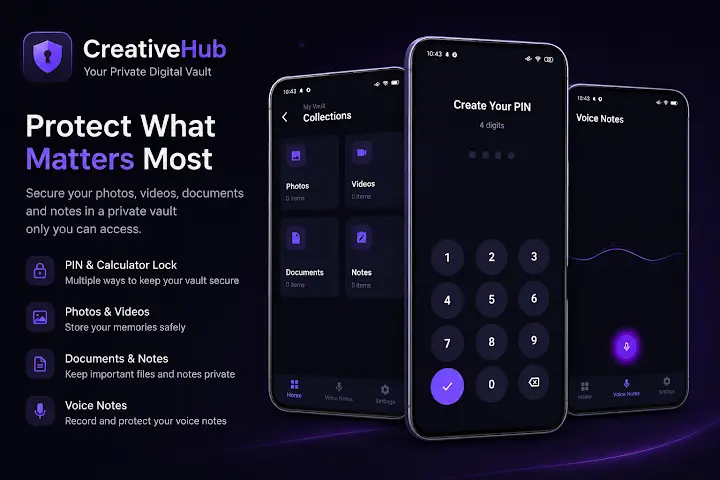 تطبيق Callock لإخفاء الصور والفيديوهات داخل آلة حاسبة - لقطة شاشة 2