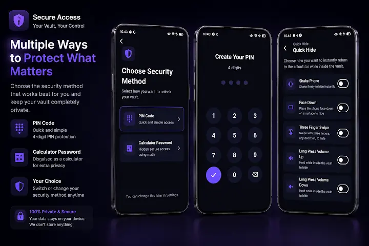 تطبيق Callock لإخفاء الصور والفيديوهات داخل آلة حاسبة - لقطة شاشة 5
